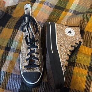 Converse Gold Glitter High-Tops